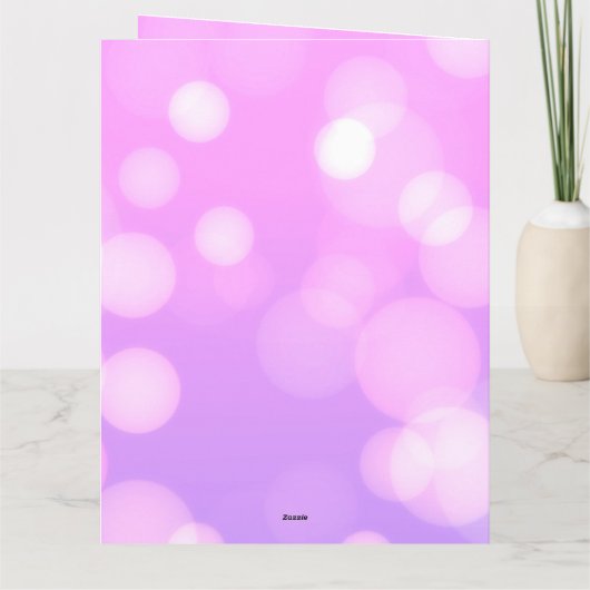 Creëer a Custom Bright Pink Bokeh Kaart (Achterkant)