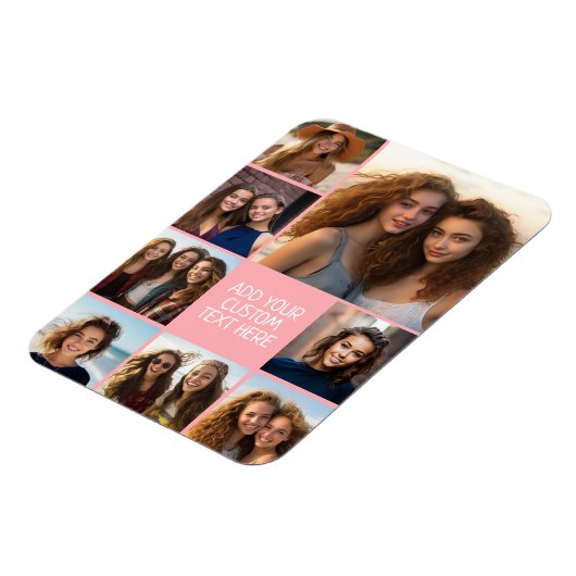 Creëer a Custom Fotocollage - 8 foto's - koraal Magneet (Linkerzijde)