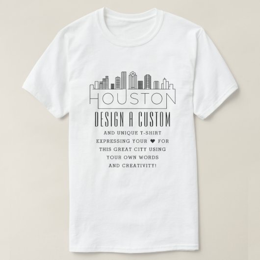 Creëer A Custom Houston, Texas Thleed T-shirt (Design voorkant)