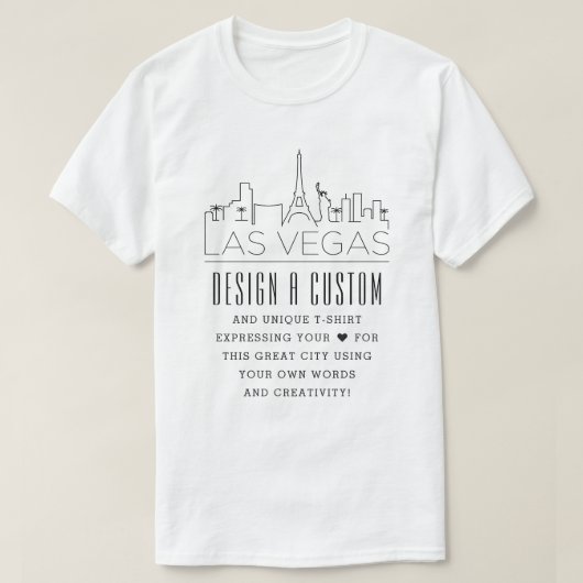 Creëer A Custom Las Vegas, Nevada Thmed T-shirt (Design voorkant)