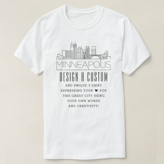 Creëer A Custom Minneapolis, Minnesota Geëerd T-shirt (Design voorkant)