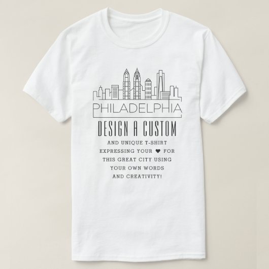 Creëer A Custom Philadelphia, Pennsylvania Geëerd T-shirt (Design voorkant)
