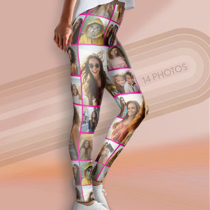 Creëer a Custom Photo Collage - 14 Foto's - Roze Leggings