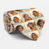 Creëer a Custom Photo Collage - Goud - 4 Foto's Stropdas (Opgerold)