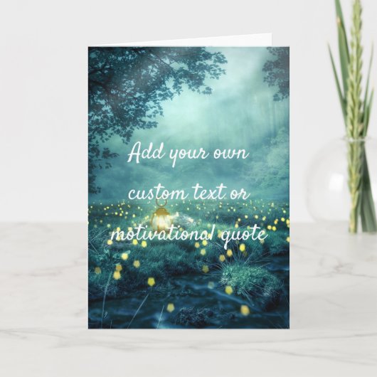 Creëer A Custom Quote - Glowworm Forest Kaart (Voorkant)
