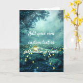 Creëer A Custom Quote - Glowworm Forest Kaart (Gele Bloem)