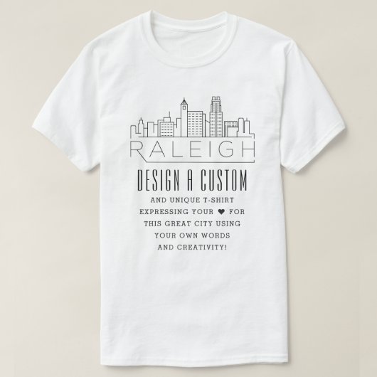 Creëer A Custom Raleigh, North Carolina ThMED T-shirt (Design voorkant)