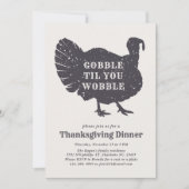 Creëer A Custom Slogan Turkey Thanksgiving Kaart (Voorkant)