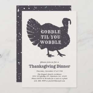 Creëer A Custom Slogan Turkey Thanksgiving Kaart