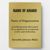 Creëer a Custom Volunteer Recognition Award (Gold) Fotoplaat (voorkant)