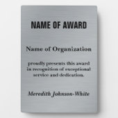 Creëer a Custom Volunteer Recognition Award (Silv) Fotoplaat (voorkant)