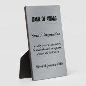 Creëer a Custom Volunteer Recognition Award (Silv) Fotoplaat (Zijkant)