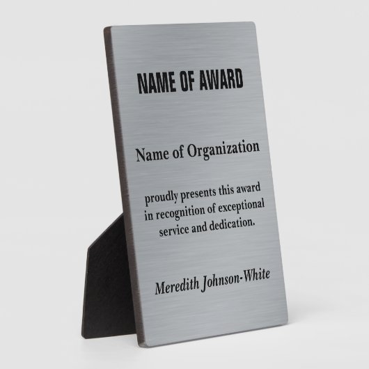 Creëer a Custom Volunteer Recognition Award (Silv) Fotoplaat (Zijkant)