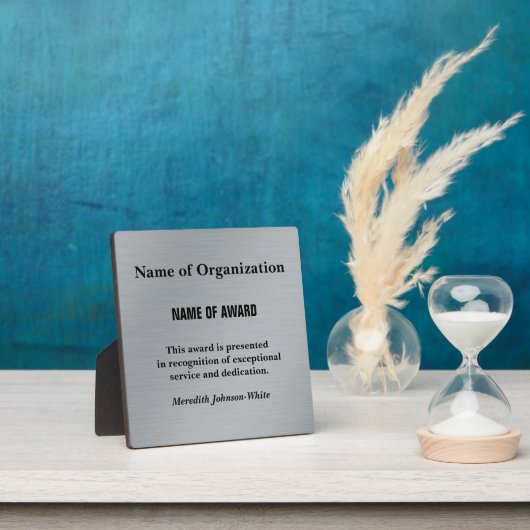 Creëer a Custom Volunteer Service Award (Silver) Fotoplaat (Insitu)