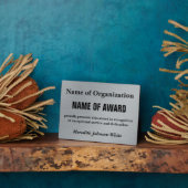 Creëer a Custom Volunteer Service Award (Silver) Fotoplaat (Zijkant)