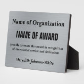 Creëer a Custom Volunteer Service Award (Silver) Fotoplaat (Zijkant)