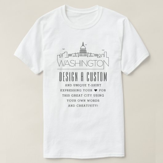Creëer A Custom Washington DC Geëvalueerd T-shirt (Design voorkant)