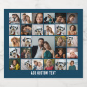 Creëer a Funky Photo Collage met 27 foto's Bier Etiket (Enkel label)