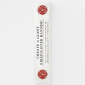 Creëer A Giant Firefighter Geëerd Spandoek (Verticaal)