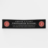 Creëer A Giant Firefighter ThormBlack Spandoek (Horizontaal)