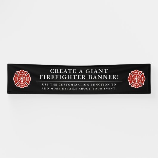 Creëer A Giant Firefighter ThormBlack Spandoek (Horizontaal)