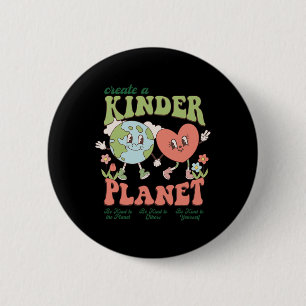 Creëer A Kinder Planet Aesthetic Trendy Costume Ea Ronde Button 5,7 Cm