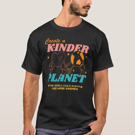 Creëer A Kinder Planet Earth Day Aesthetische Tren T-shirt (Voorkant)
