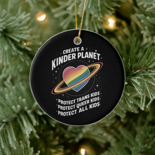 Creëer A Kinder Planet voor LGBTQ Jeugd Keramisch Ornament (Boom)