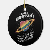 Creëer A Kinder Planet voor LGBTQ Jeugd Keramisch Ornament (Links)