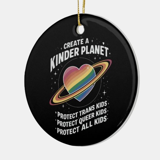 Creëer A Kinder Planet voor LGBTQ Jeugd Keramisch Ornament (Links)