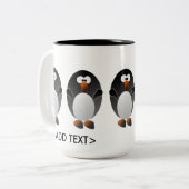 Creëer a Linux Penguin Tweekleurige Koffiemok (Voorkant links)