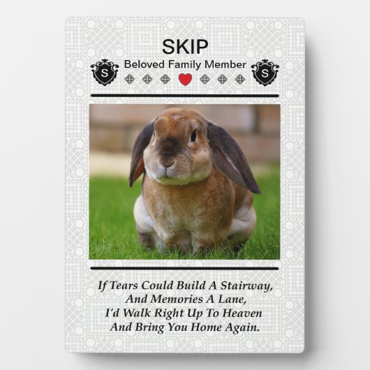 Creëer A Pet Memorial Foto Plaque Fotoplaat (voorkant)