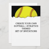 Creëer a Softball Game Geërigeerde Uitnodiging (Voorkant / Achterkant)