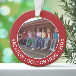 Creëer A Vacation Souvenir met Foto en Tekst Ornament