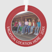 Creëer A Vacation Souvenir met Foto en Tekst Ornament (achterkant)