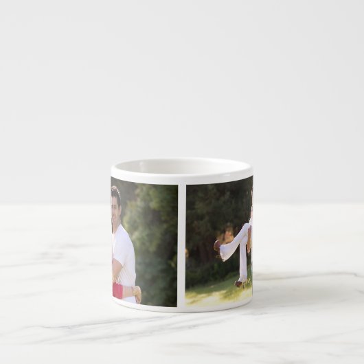 Creëer Aangepast, aangepast 2 Fototekstmonogram Espresso Kop (Voorkant)