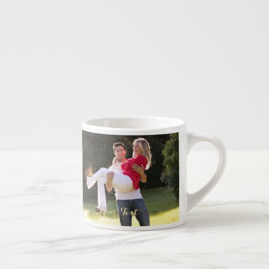 Creëer Aangepast, aangepast 2 Fototekstmonogram Espresso Kop (Rechts)