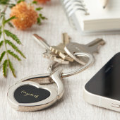 Creëer Aangepast stijlvol goudmonogram geboortedag Sleutelhanger