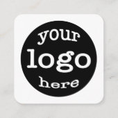 Creëer Aangepast Website Adres QR Code Company Log Vierkante Visitekaartje (Achterkant)