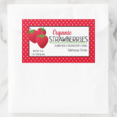 Creëer Aangepaste Aardbeien Voedsel Verpakking Rechthoekige Sticker (Tas)