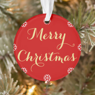 Creëer Aangepaste Elegant Merry Kerstmis op maat Ornament