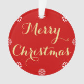 Creëer Aangepaste Elegant Merry Kerstmis op maat Ornament (voorkant)