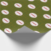 Creëer Aangepaste foto | Logo Groene kerstkerst Cadeaupapier (Hoek)