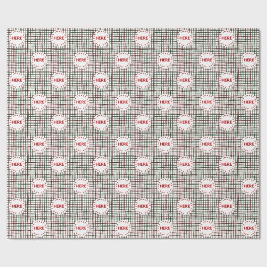 Creëer Aangepaste foto | Logo kerstaven voor kerst Cadeaupapier (Vlak)