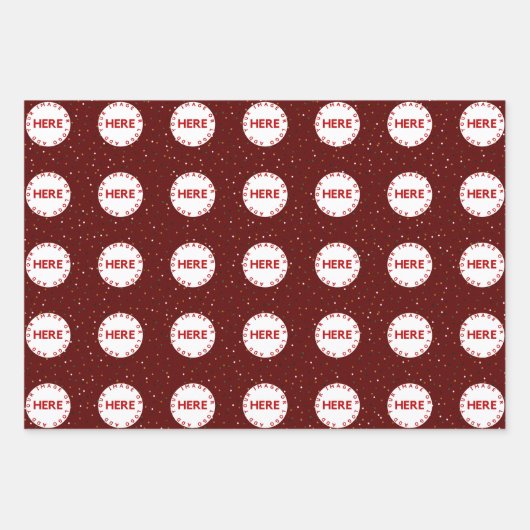 Creëer Aangepaste foto | Logo Modern Green Red Bla Inpakpapier Vel (Voorkant 2)