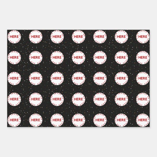 Creëer Aangepaste foto | Logo Modern Green Red Bla Inpakpapier Vel (Voorkant 3)