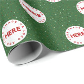 Creëer Aangepaste foto of Logo Moderne Kerst met g Cadeaupapier (Rol Hoek)