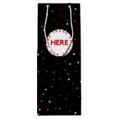 Creëer Aangepaste foto of Logo moderne zwarte kers Wijn Cadeautas (Achterkant)