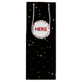 Creëer Aangepaste foto of Logo moderne zwarte kers Wijn Cadeautas (Voorkant)