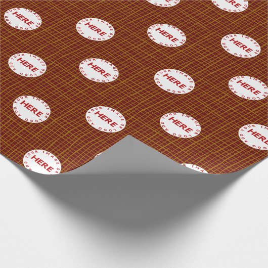 Creëer Aangepaste foto | Rood goud in de Logo Cadeaupapier (Hoek)
